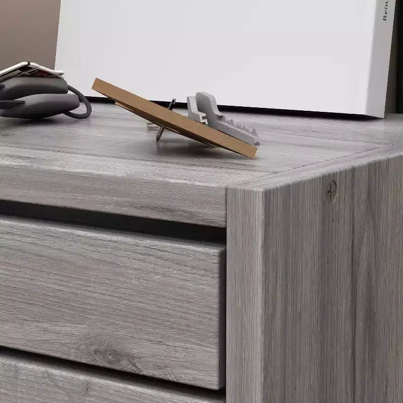 Meuble à Chaussures à Abattants en Noyer Lignes Ajouées Design