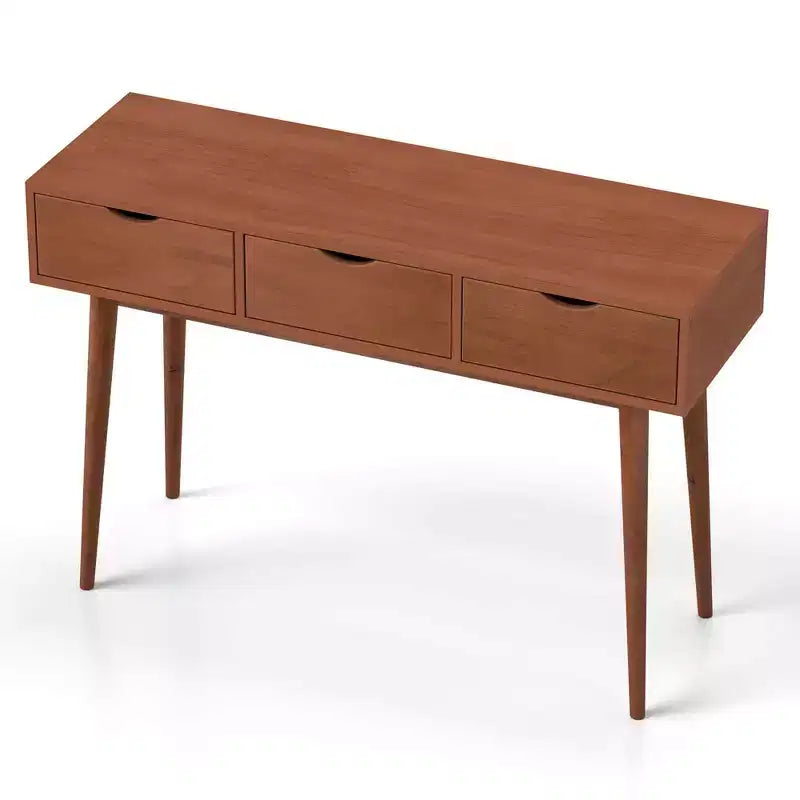 Bureau d'écriture 48" - Table de travail d'ordinateur de style Mid-Century avec 3 tiroirs
