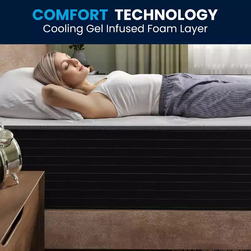 Matelas hybride à ressorts ensachés individuellement de 12 pouces, matelas en boîte