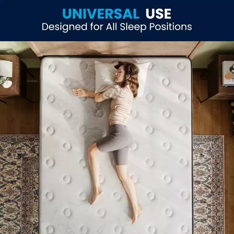 Matelas hybride à ressorts ensachés individuellement de 12 pouces, matelas en boîte