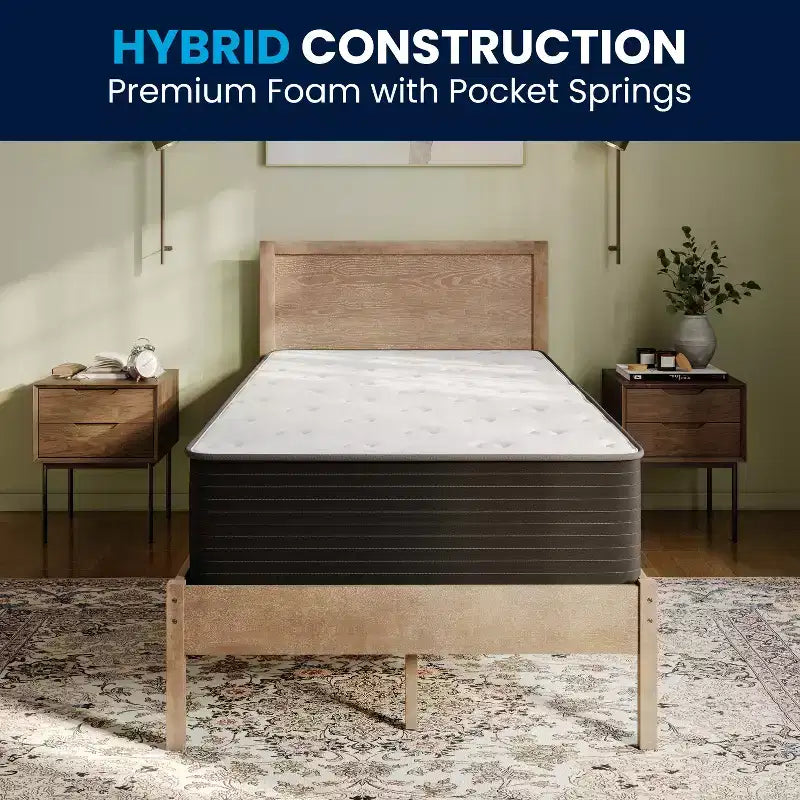 Matelas hybride à ressorts ensachés individuellement de 12 pouces, matelas en boîte