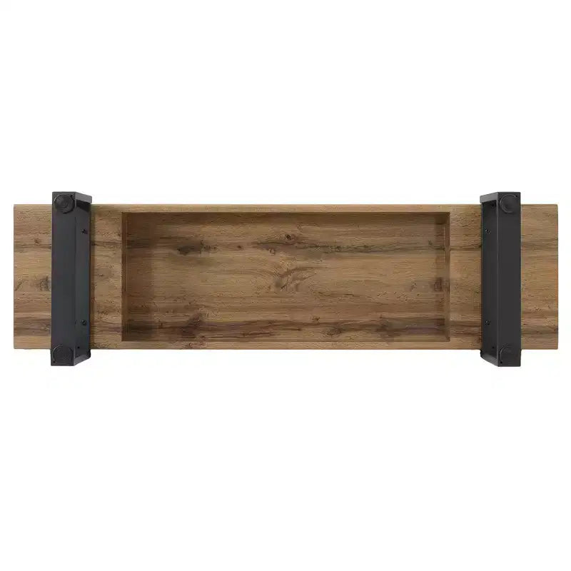 Banc à chaussures 59W, banc de salle à manger, banc de lit, banc d'entrée, banc de table de cuisine, bois naturel lavé+noir