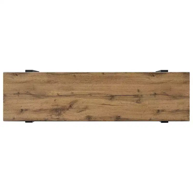 Banc à chaussures 59W, banc de salle à manger, banc de lit, banc d'entrée, banc de table de cuisine, bois naturel lavé+noir