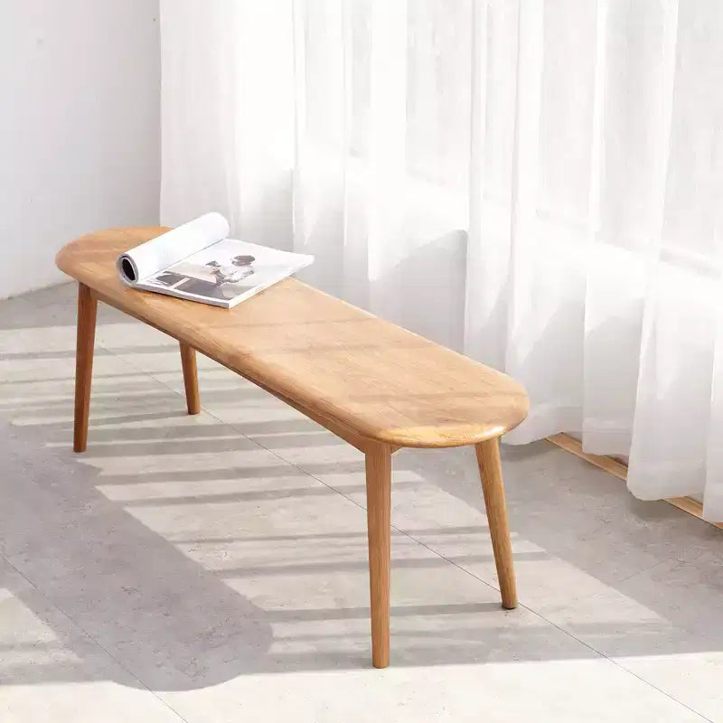 Banc de salle à manger en bois massif naturel, 120 cm de large
