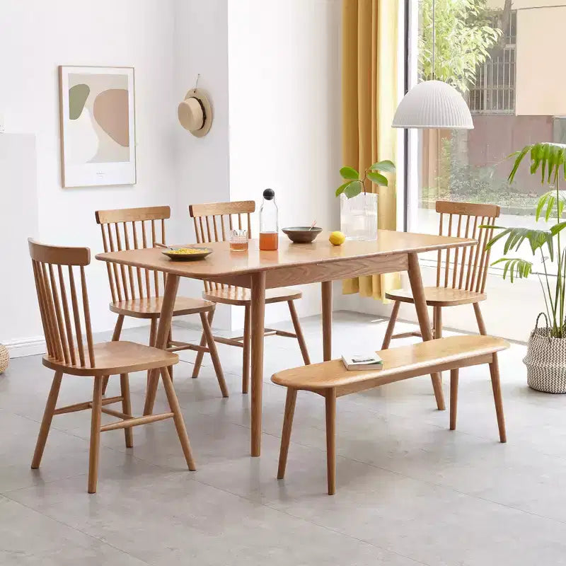 Banc de salle à manger en bois massif naturel, 120 cm de large