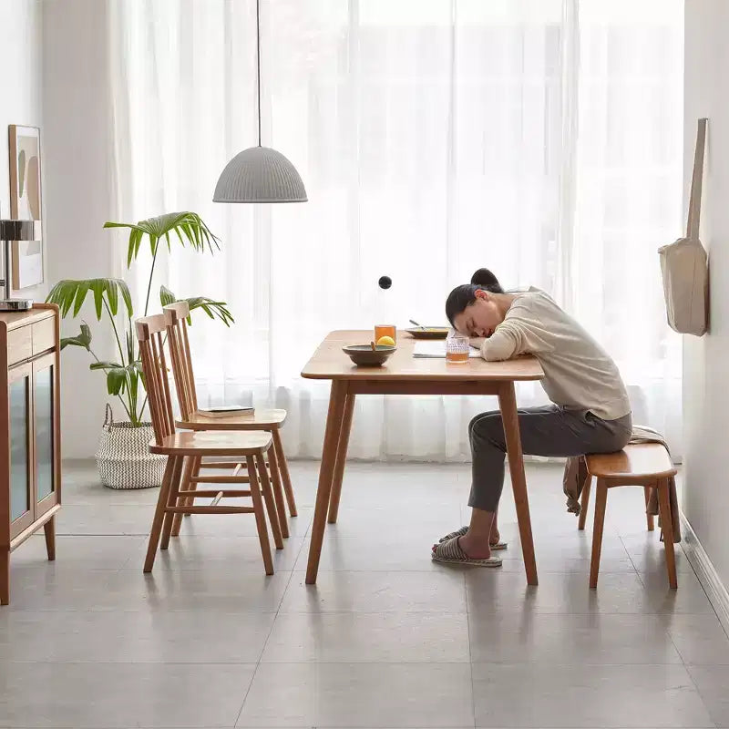 Banc de salle à manger en bois massif naturel, 120 cm de large