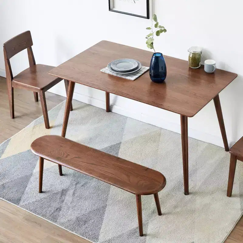 Banc de salle à manger en bois massif naturel, 120 cm de large