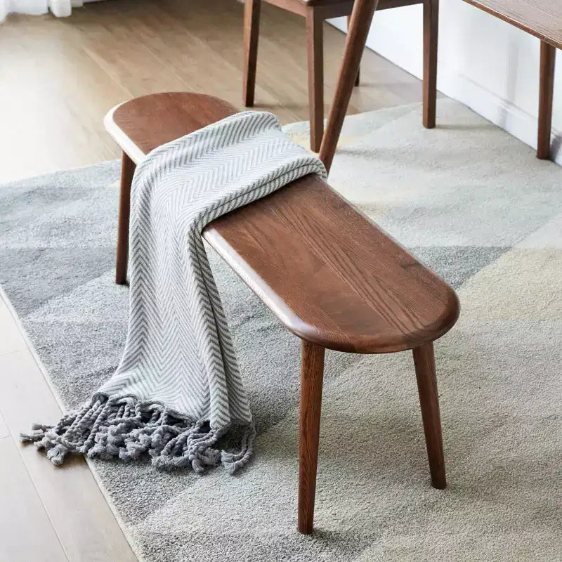 Banc de salle à manger en bois massif naturel, 120 cm de large