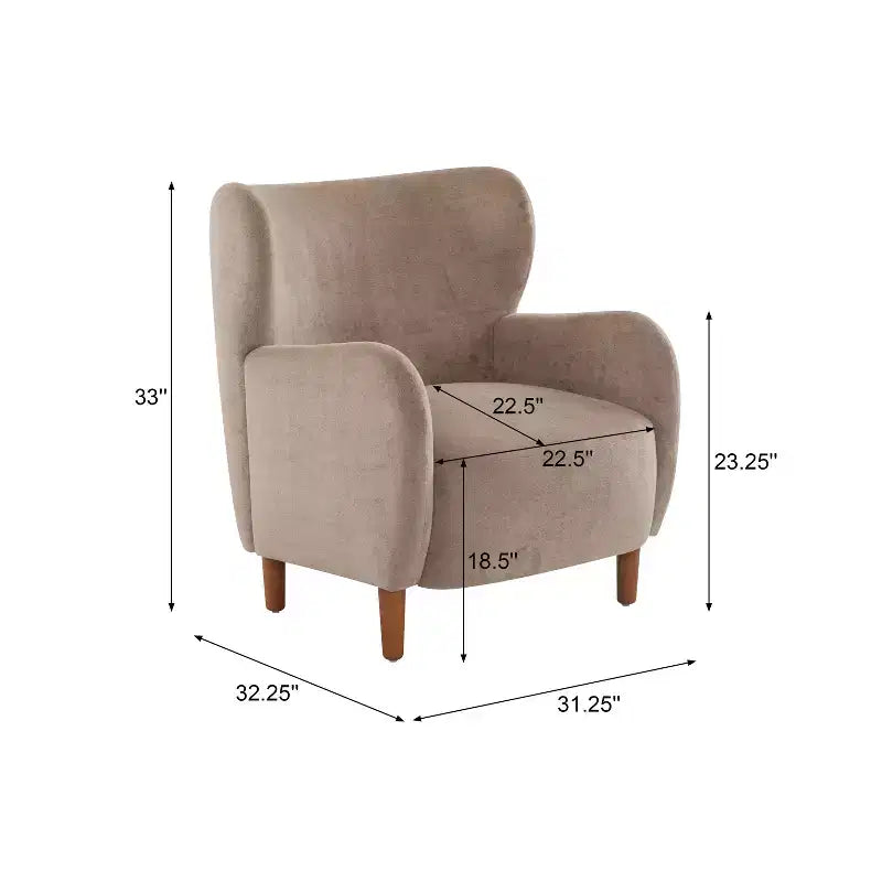 Fauteuils d'appoint d'intérieur à dossier haut et revêtement en velours