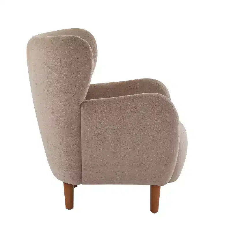 Fauteuils d'appoint d'intérieur à dossier haut et revêtement en velours