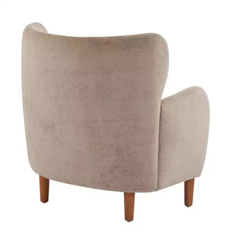 Fauteuils d'appoint d'intérieur à dossier haut et revêtement en velours