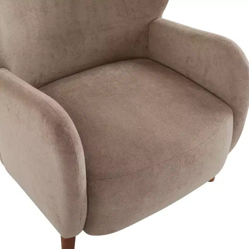 Fauteuils d'appoint d'intérieur à dossier haut et revêtement en velours