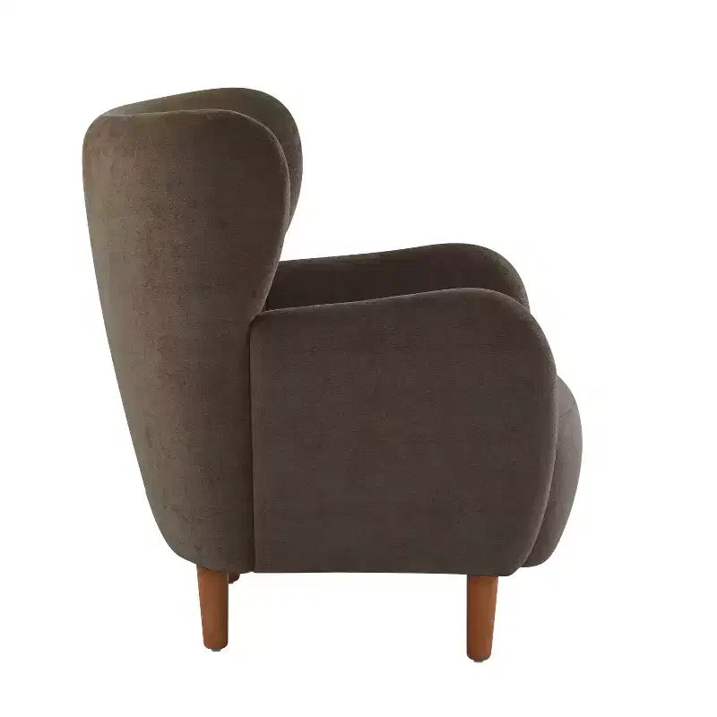 Fauteuils d'appoint d'intérieur à dossier haut et revêtement en velours