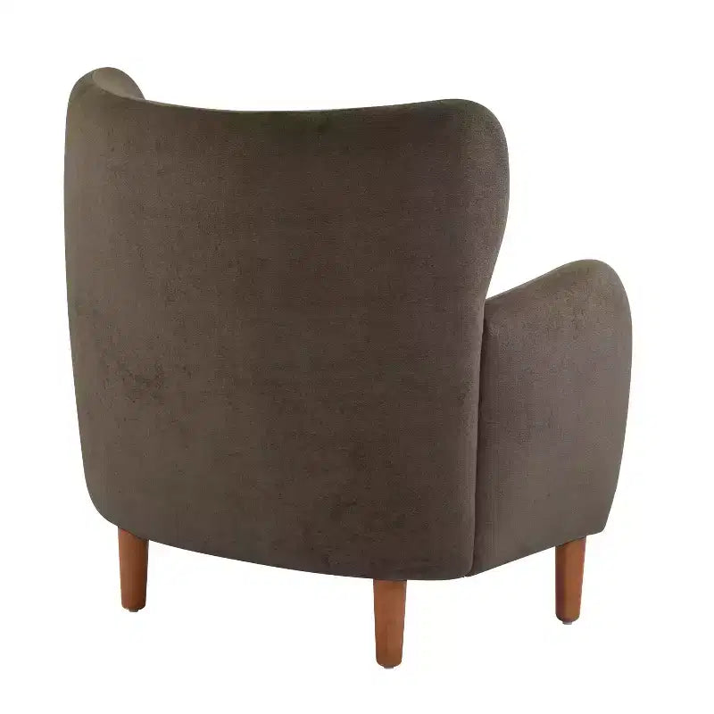 Fauteuils d'appoint d'intérieur à dossier haut et revêtement en velours