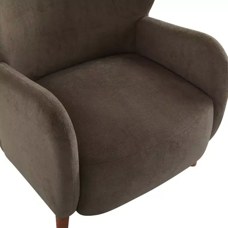 Fauteuils d'appoint d'intérieur à dossier haut et revêtement en velours