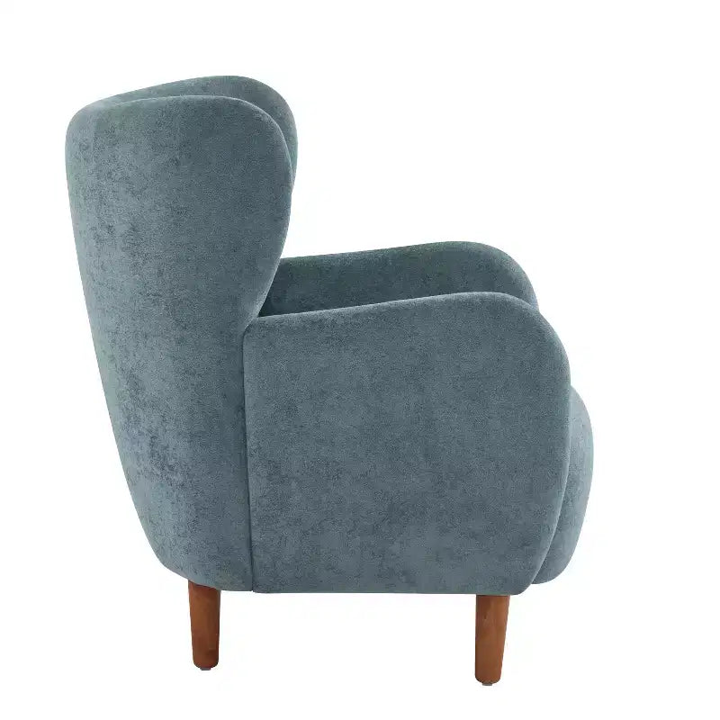 Fauteuils d'appoint d'intérieur à dossier haut et revêtement en velours
