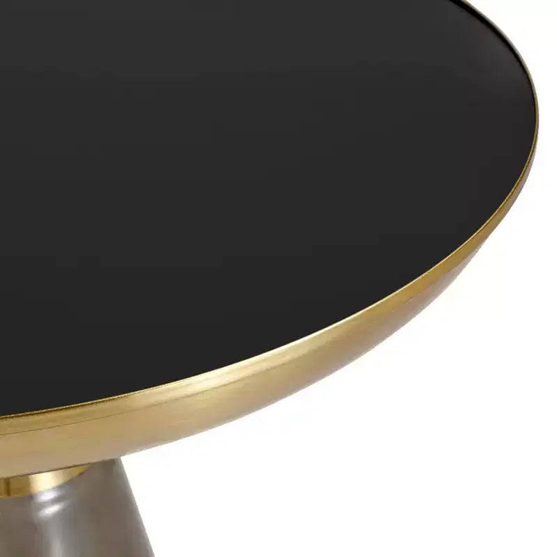 Table d'appoint en verre avec cadre en fer Table d'appoint moderne pour salon, chambre, bureau, lounge, intérieur, décor contemporain