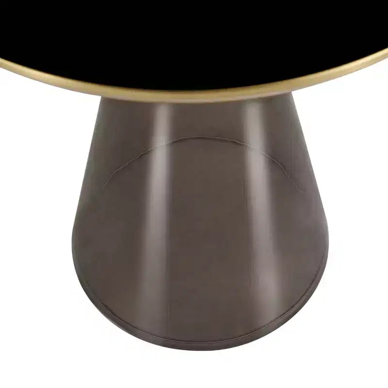 Table d'appoint en verre avec cadre en fer Table d'appoint moderne pour salon, chambre, bureau, lounge, intérieur, décor contemporain