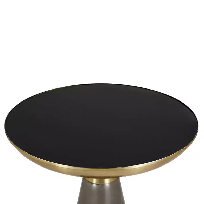 Table d'appoint en verre avec cadre en fer Table d'appoint moderne pour salon, chambre, bureau, lounge, intérieur, décor contemporain