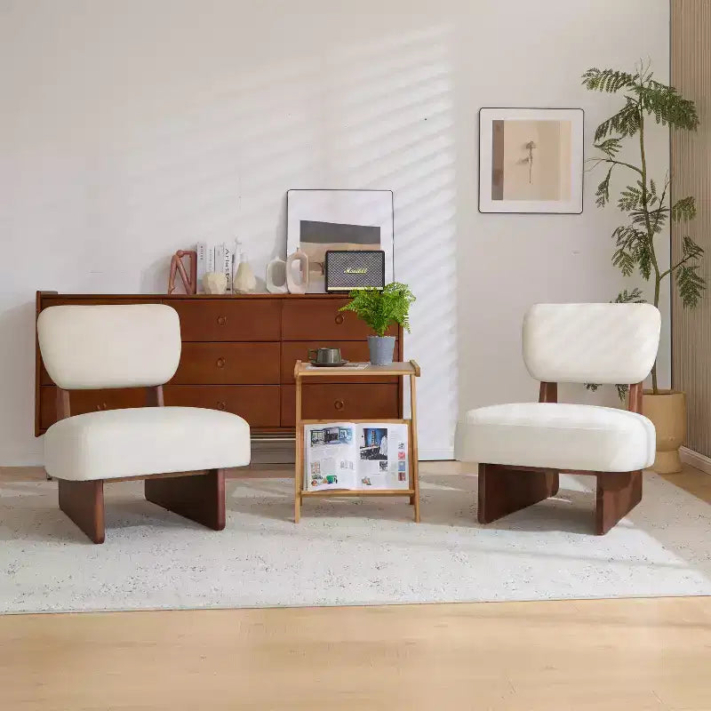 Lot de 2 fauteuils d'appoint, fauteuils rembourrés pour salon, chambre -