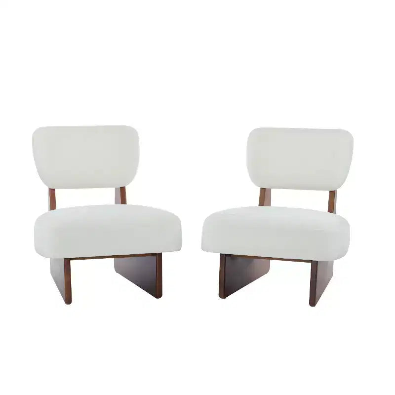 Lot de 2 fauteuils d'appoint, fauteuils rembourrés pour salon, chambre -