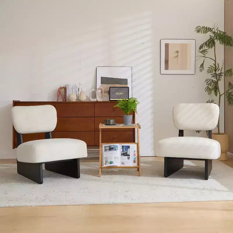 Lot de 2 fauteuils d'appoint, fauteuils rembourrés pour salon, chambre -