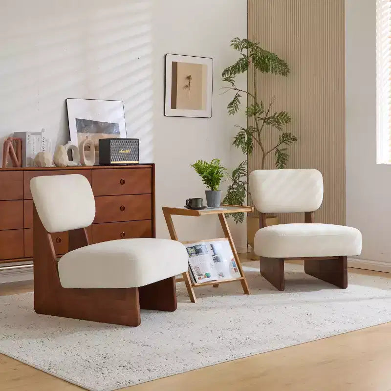 Lot de 2 fauteuils d'appoint, fauteuils rembourrés pour salon, chambre -