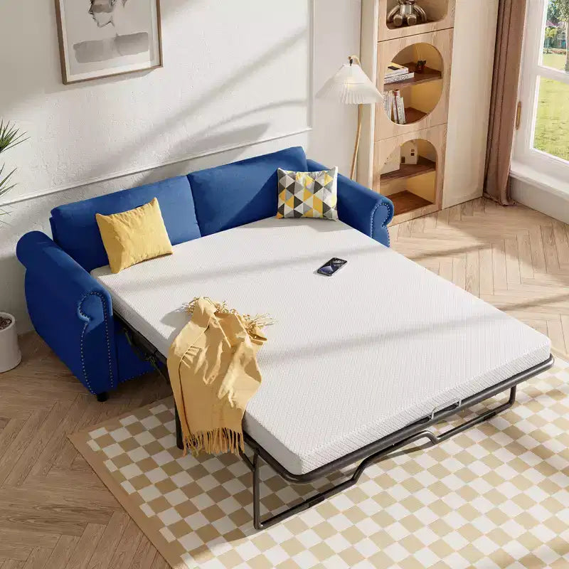 Canapé-lit convertible, canapé-lit double avec matelas en mousse à mémoire de forme
