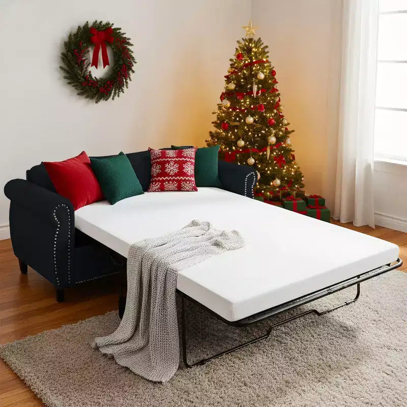 Canapé-lit convertible, canapé-lit double avec matelas en mousse à mémoire de forme
