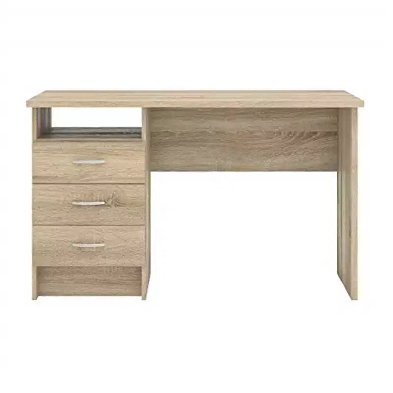 HomeStock 28 in.H Beige Color Wood Writing Desks with Concealed Storage Compartment