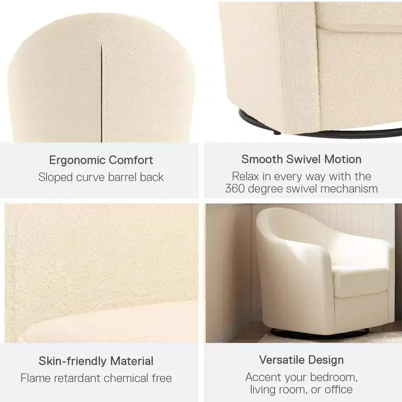 Fauteuil d'appoint incurvé pivotant Gentle