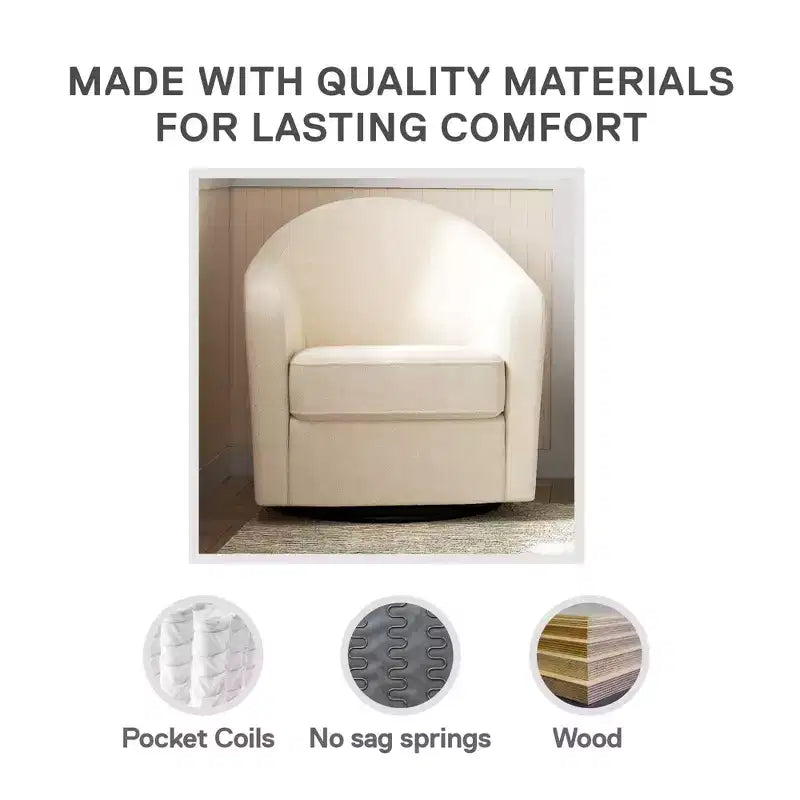 Fauteuil d'appoint incurvé pivotant Gentle