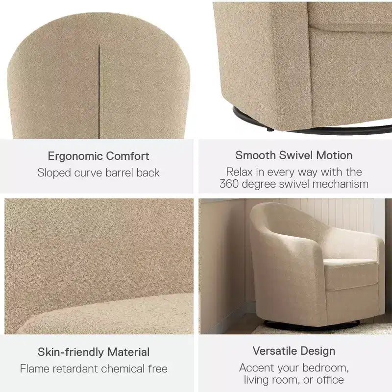 Fauteuil d'appoint incurvé pivotant Gentle