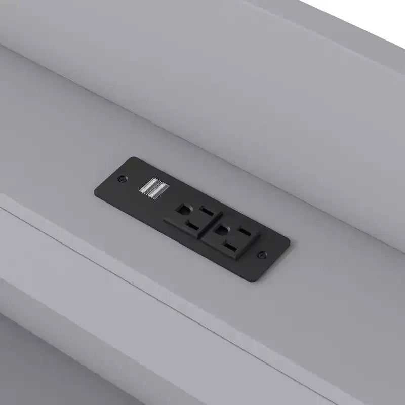 Lit plateforme Twin XL avec rangement et tête de lit LED, station de charge, lit gigogne simple et 2 tiroirs