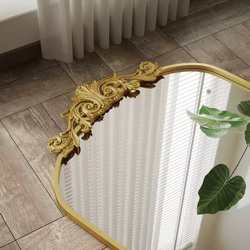 Miroirs de salle de bain à dessus arqué 24x36, Noir
