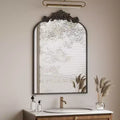 Miroirs de salle de bain à dessus arqué 24x36, Noir