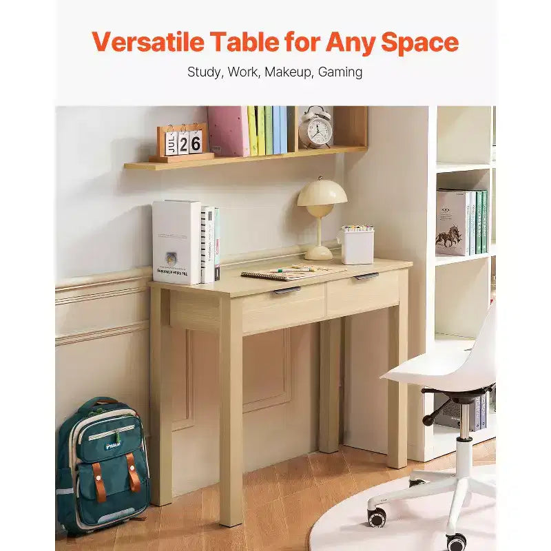 Bureau d'étude pour enfants avec deux tiroirs pour chambre à coucher Aspect bois compact