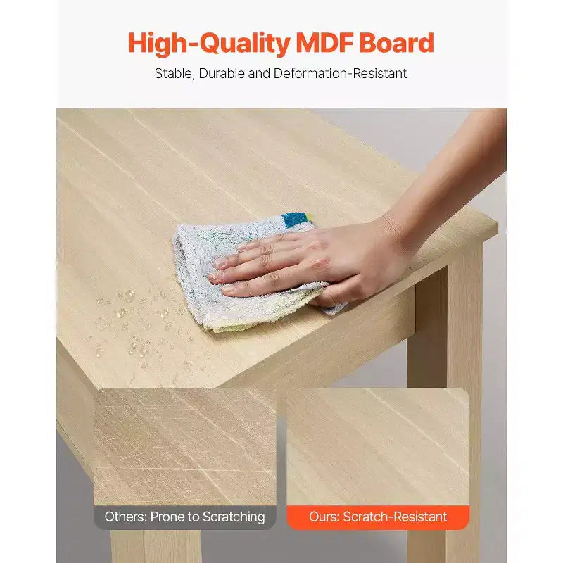 Bureau d'étude pour enfants avec deux tiroirs pour chambre à coucher Aspect bois compact
