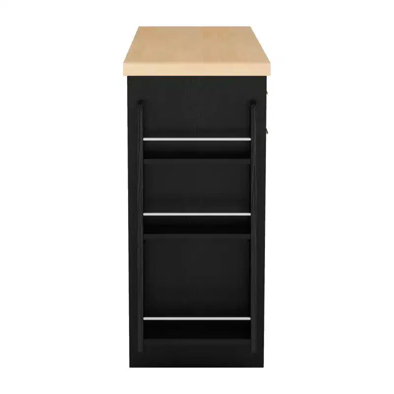 Bahut de rangement multifonctionnel avec meuble poubelle caché