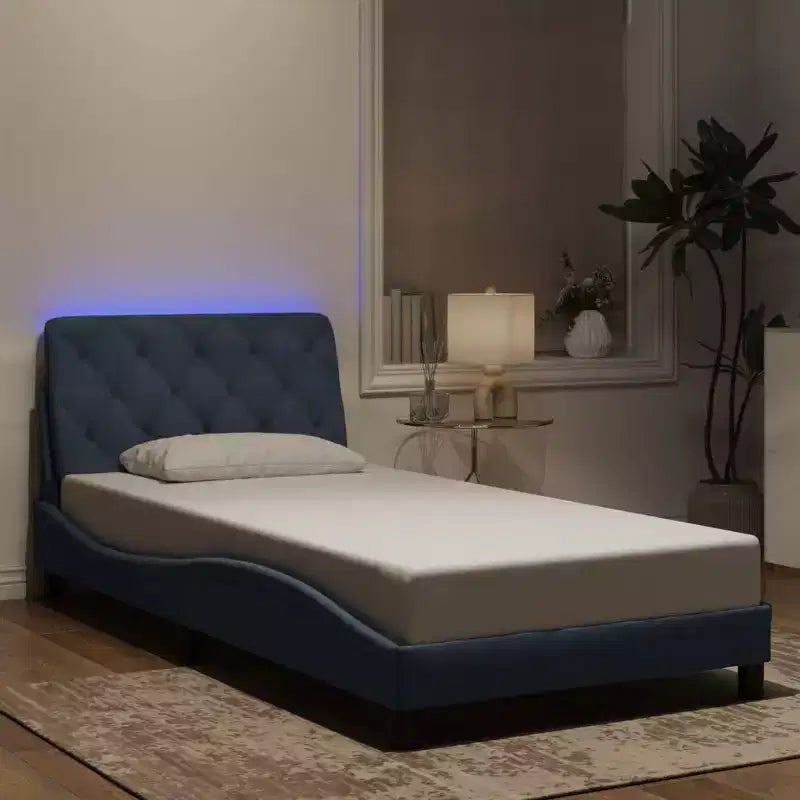Cadre de lit avec LED sans matelas