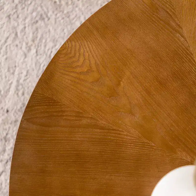 Table basse ronde rétro avec rangement dissimulé, table basse d'appoint en bois de style Mid-Century pour salon