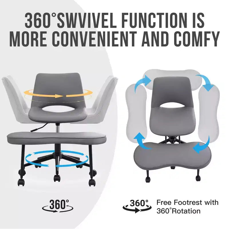 Chaise ergonomique à genoux, chaise de bureau à pieds croisés avec roulettes et support lombaire, chaise de méditation et de yoga à hauteur réglable pour TDAH et travail de bureau