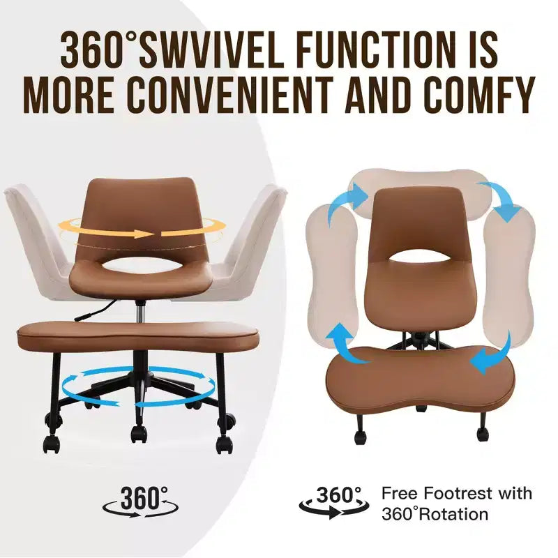 Chaise ergonomique à genoux, chaise de bureau à pieds croisés avec roulettes et support lombaire, chaise de méditation et de yoga à hauteur réglable pour TDAH et travail de bureau
