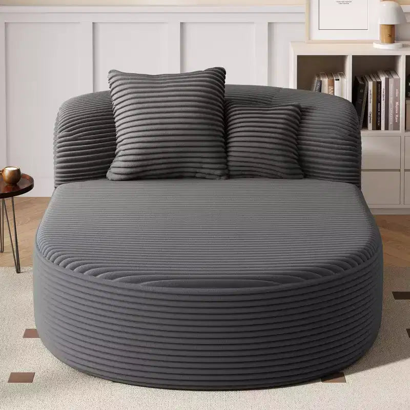 Canapé moderne 42.5 avec chaise longue, ottoman de rangement mobile et ports USB