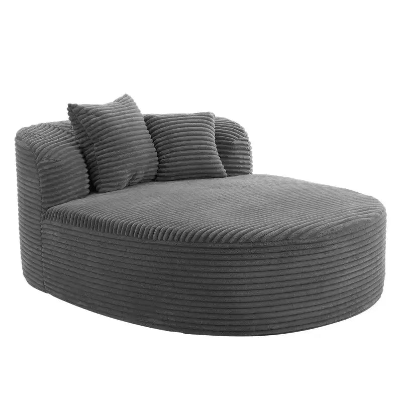 Canapé moderne 42.5 avec chaise longue, ottoman de rangement mobile et ports USB