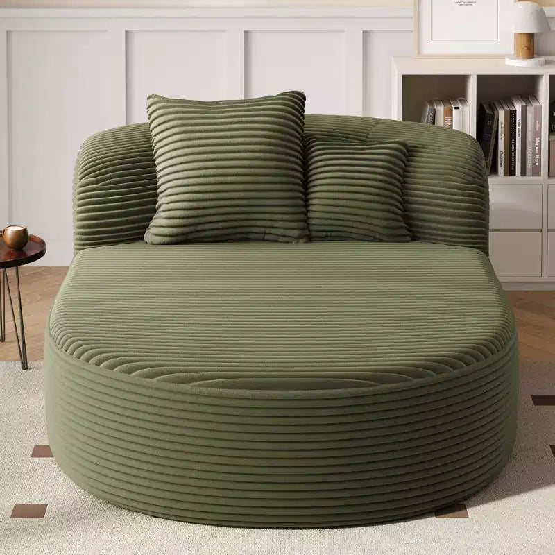 Canapé moderne 42.5 avec chaise longue, ottoman de rangement mobile et ports USB