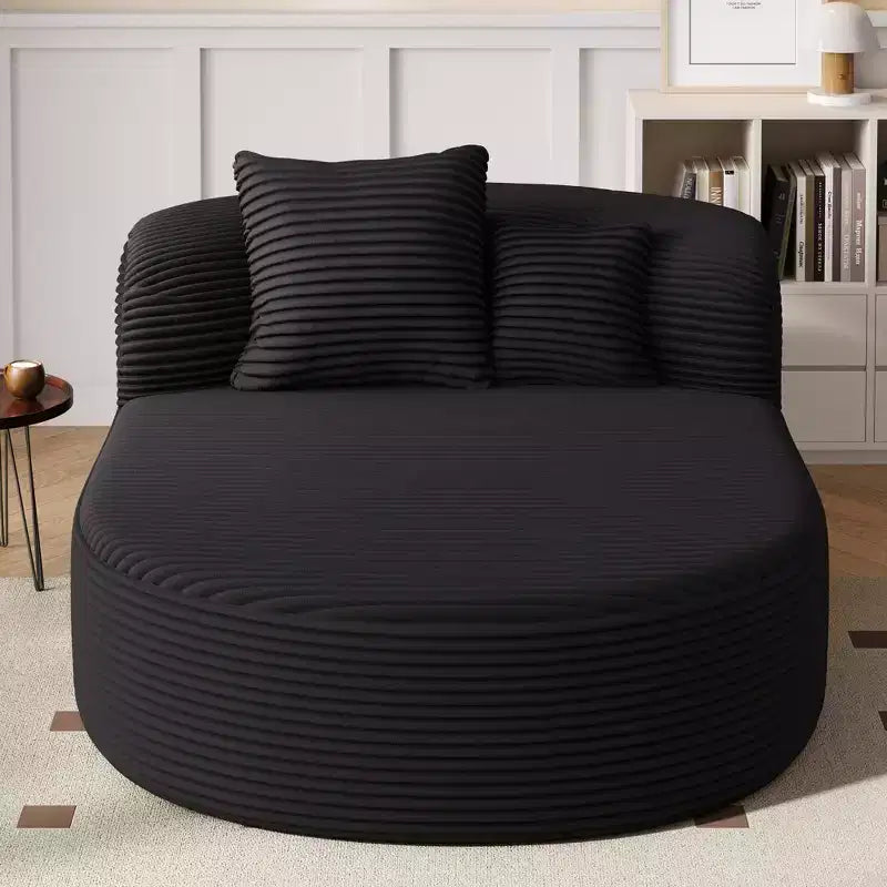 Canapé moderne 42.5 avec chaise longue, ottoman de rangement mobile et ports USB
