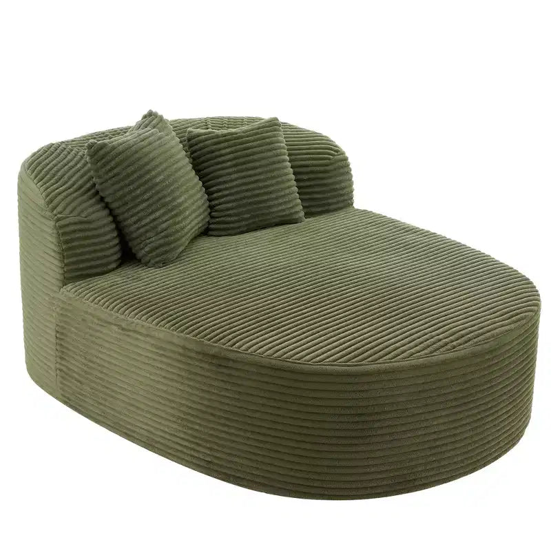 Canapé moderne 42.5 avec chaise longue, ottoman de rangement mobile et ports USB