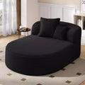 Canapé moderne 42.5 avec chaise longue, ottoman de rangement mobile et ports USB