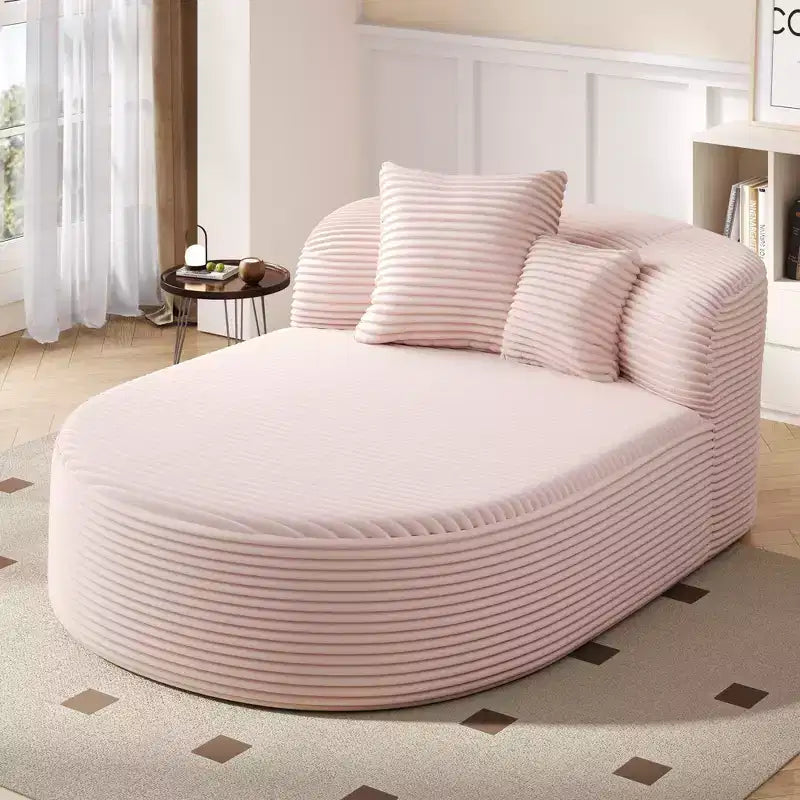 Canapé moderne 42.5 avec chaise longue, ottoman de rangement mobile et ports USB
